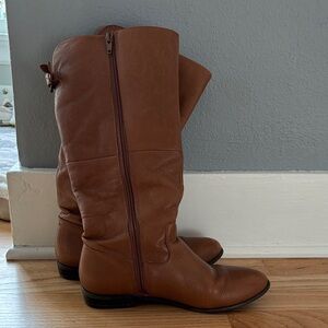 Brown Leather mid-High Boots
